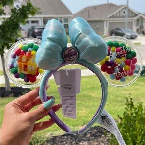 🎈Disney’s “UP”Blue and Purple Pom-Pom Ears 🎈Grape Soda 🍇